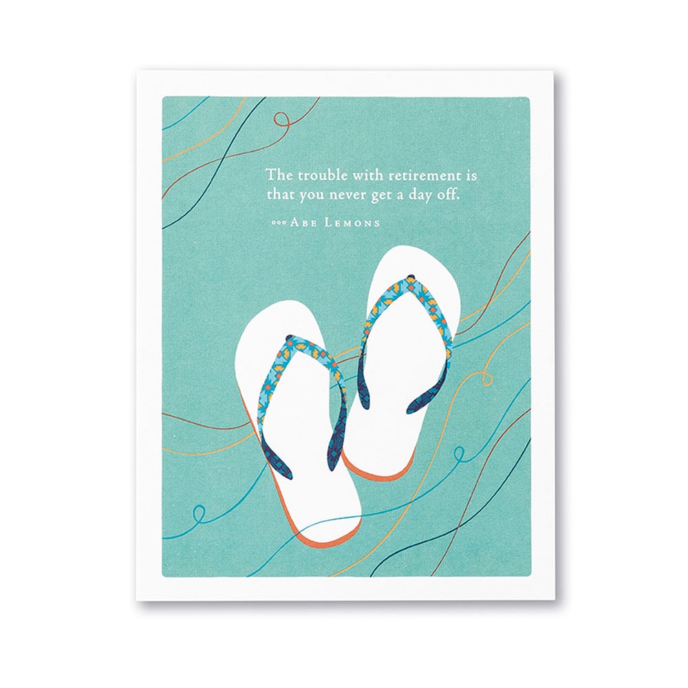 Positively Green, Greeting Card - Retirement, Gifts, Positively Green, The Trouble With, 365461